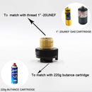 Outdoor Camping Stove Connector Gas Bottle Adaptor 40 x 40mm, Self-closing Gas