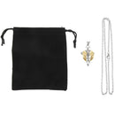 Jewelry Stainless Steel Angel Wings Cross Pendant with 60cm Necklace, Men's