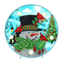 DIY Special Shape Diamond Painting Xmas Snowman Light Embroidery Home Decor