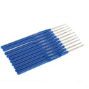 10pcs Metal Knitting Needles Crochet Hooks Kits With Ergonomic Grips 0.6-2.