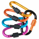 5pcs Aluminum Carabiner D-Ring Key Chain Clip Hook Keychain Keyring (Random P2Q5