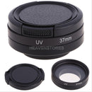 37mm Filter Adapter+ UV Filter Circular Polarizer Lens+Cap For Gopro Hero 3 3+ 4