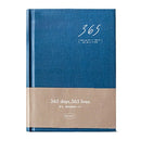 Navy Blue "365 Lives" Hard Cover Daily Planner Blank Business Notebook Jour