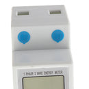 Din Rail Single Phase 2 Wire Electricity Energy Meter 50Hz AC 220V 15(60)A