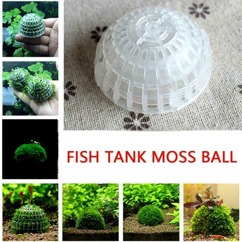 1 x Plastic-Aquarium-Moss Ball Decor For Live Plant Decoration Aquatic Fish G6U6