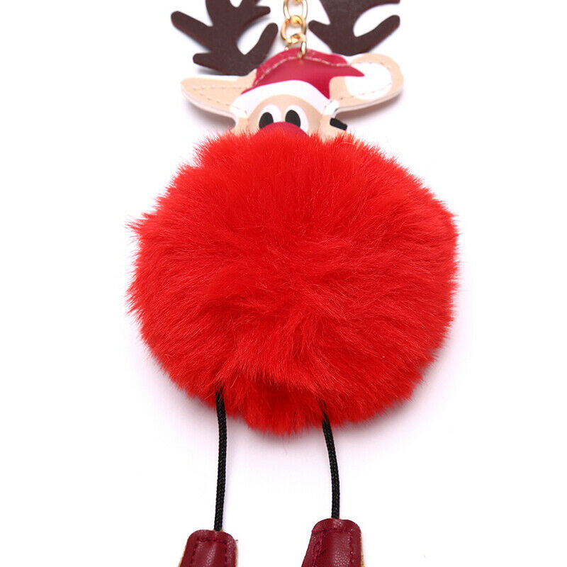1set Santa Claus Hairball Key Chain Pendant Keychain Accessories Christmas G Ew
