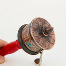 Hand Moving TibetanI Buddhist Prayer Wheel Wishes Mantra Buddhism Alloy Plastic