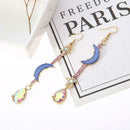 Beautiful Betsey Johnson Fashion Jewelry Blue moon Woman jewely earrings A4Y6