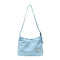 Women Simple Underarm Handbag Daisy Flower Portable Shoulder Bags (Blue)