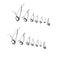 14pcs Stainless Steel Fishing Rod Double Leg Guides Tip Repair Kit Eye Rings