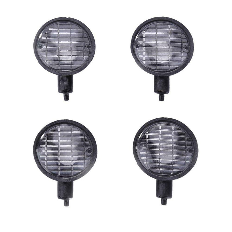 4pcs RC Car LED Light Cover Lampshade for 1:10 Tamiya HSP (Round White)