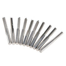 10Pcs Tungsten Carbide Straight Shank Dual Flute Router Bit Cutter 4 x 17mm