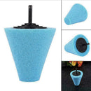 1x Blue Cone Shaped Polishing Sponge Tool For Car Wheel Hub Automobile Q0X5 L6P3