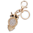 Owl Rhinestone Pendant Women keychain Bag Chic Car Keychain Ring