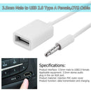 3.5mm Male Audio AUX Jack to USB 2.0 Type A Female OTG Converter Cable