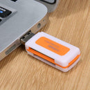 Mini USB2.0 4 Card Slots Smart Card Reader SD/MMC TF MS M2 Card Reader A
