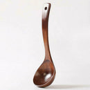 2pcs Wooden Spoon Scoop Cooking Soup Measuring Spoons Table Serve Scoop Ladle