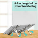 1* Portable Laptop Stand Aluminum Foldable Holder 4 Cooling Height Levels S5J8