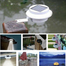 Solar Powered Yard Wall LED Light Fence Wall Lamp White Light White ABS Modern