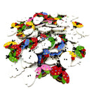 100pcs 2 Holes Ladybird Shape Wooden Sewing Buttons DIY Scrapbooking Crafts