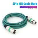 5pcs 3Pin XLR Cable Male to Female Foil+Braided Shielded Audio Cable (1.8m) A