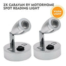 2Pcs 12V Rv Reading Light 3000K Home Warm Wall Light Led Yacht Spotlight fo