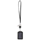 Portable Black Rhinestone Lanyard w/ Retractable Reel Card ID Badge Holder