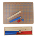 Addition & Subtraction Board Montessori Maths Teaching Aids +10Pcs Beads Bar