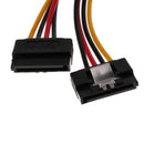 SATA Power Cable SATA 15 Pin Male to 2x Female Splitter Cables
