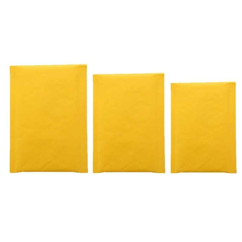 100 Pc/Lot Thickened Kraft Paper Bubble Envelopes Bags Mailers Padded Envel M8Y1