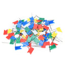 50X Flag Marker Shape Map Pins Cork Notice Board Push Pin Assorted Office  ME