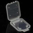 10PCS Transparent Standard SD SDHC Memory Card Cases Holder Box Storage Plastic