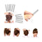 100Pcs Invisible Hair Clips Flat Top Bobby Pins Grips Salon Barrette Black Lots