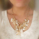 Ladies Necklace Sweater Chain Beach Starfish Conch Shell Pendant Jewelry Z5U8