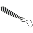 Children Cute Fashionable Elastic strap Diagonal Stripe Tie - Black + White