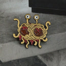 Monster Pin Fsm Enamel Pin Ramen Funny Flair Brooch Denim Jeans Shirt Coat  W7I5
