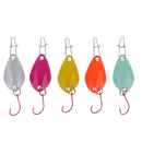 5pcs Spoon Fishing Lure Metal Hard Bait Bass Trout Pike Salmon Lure 1 inch