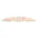 Rubber Wood Carved Onlay Applique Unpainted Flower Door Home Furniture Deco