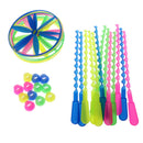 Package of 12 Twisty Flying Saucers Assorted Colors Helicopters Kids Gifts Toys