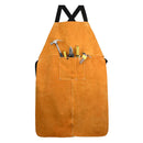 Adjustable Welding Bib Apron  Resistant Soldering Clothing Apron Brown