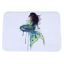 Mermaid Style Water-absorb Floor Bath Mat Toilet Room Coral velvet Anti-sli C8A7