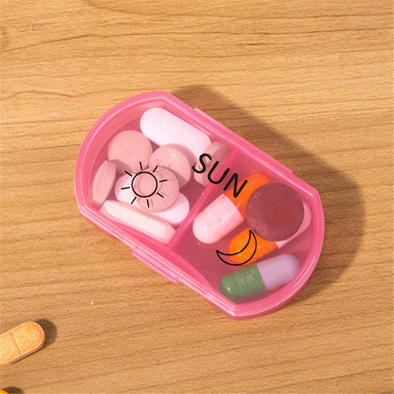 7Pcs Daily Pill Box AM PM for 7 Day Pills Holder Organizer For Outdoor Travel
