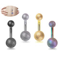 4x Stainless Steel Barbell Navel Belly Button Ring Bar Body jewelry Piercing  Kw