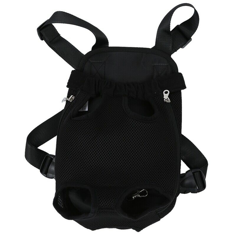 Black Dog Pet Cat Carrier Backpack Bag Net Adjustable M R1U9