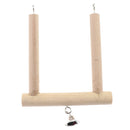 Stabilized Natural Wooden Birds Hanging Swing Cage Pendant Parrots Perch Toys
