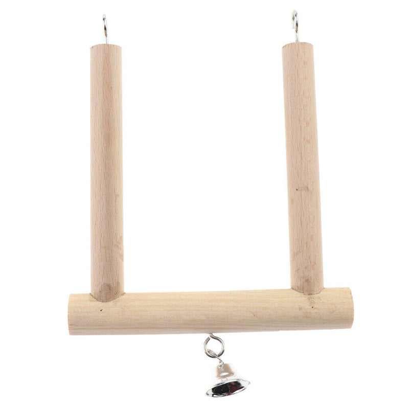 Stabilized Natural Wooden Birds Hanging Swing Cage Pendant Parrots Perch Toys