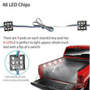 8X Pickup Truck Led Atmosphere Light In Decorative Lamp 48Led For Ford F-15