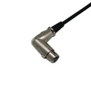 2x Microphone Lead Mic Cable XLR Right Angle Male to Female Extension Cable