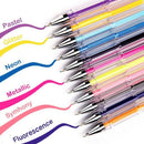 60 Colors Gel Pens Set Refills Gel Ink Pen Metallic Pastel Neon Glitter Ske