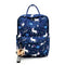 Cute Pony Print Backpack Women Casual Rucksack Girl Schoolbag (Dark Blue)
